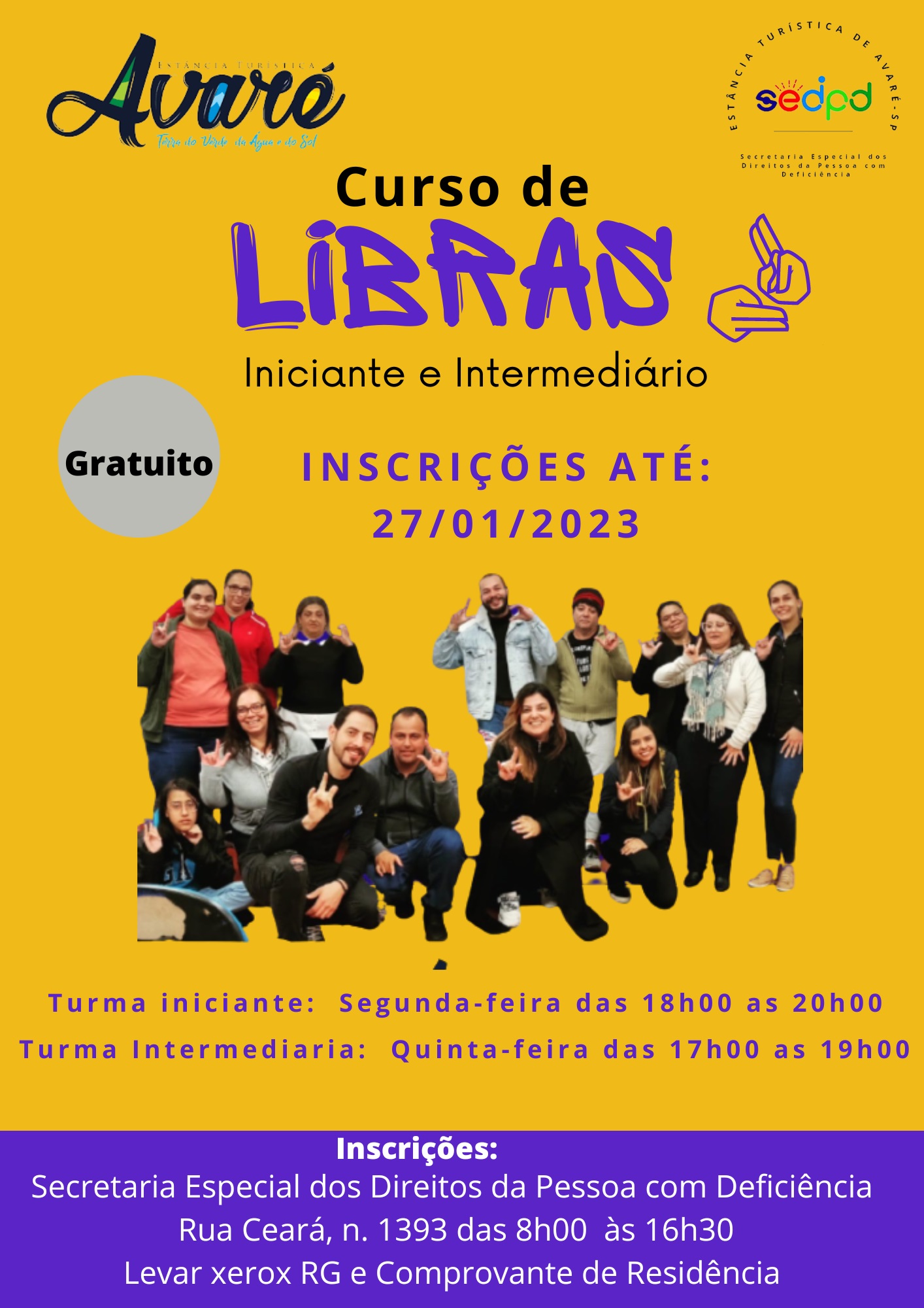 Jornal O Victoriano De Avar Curso Gratuito De Libras Est